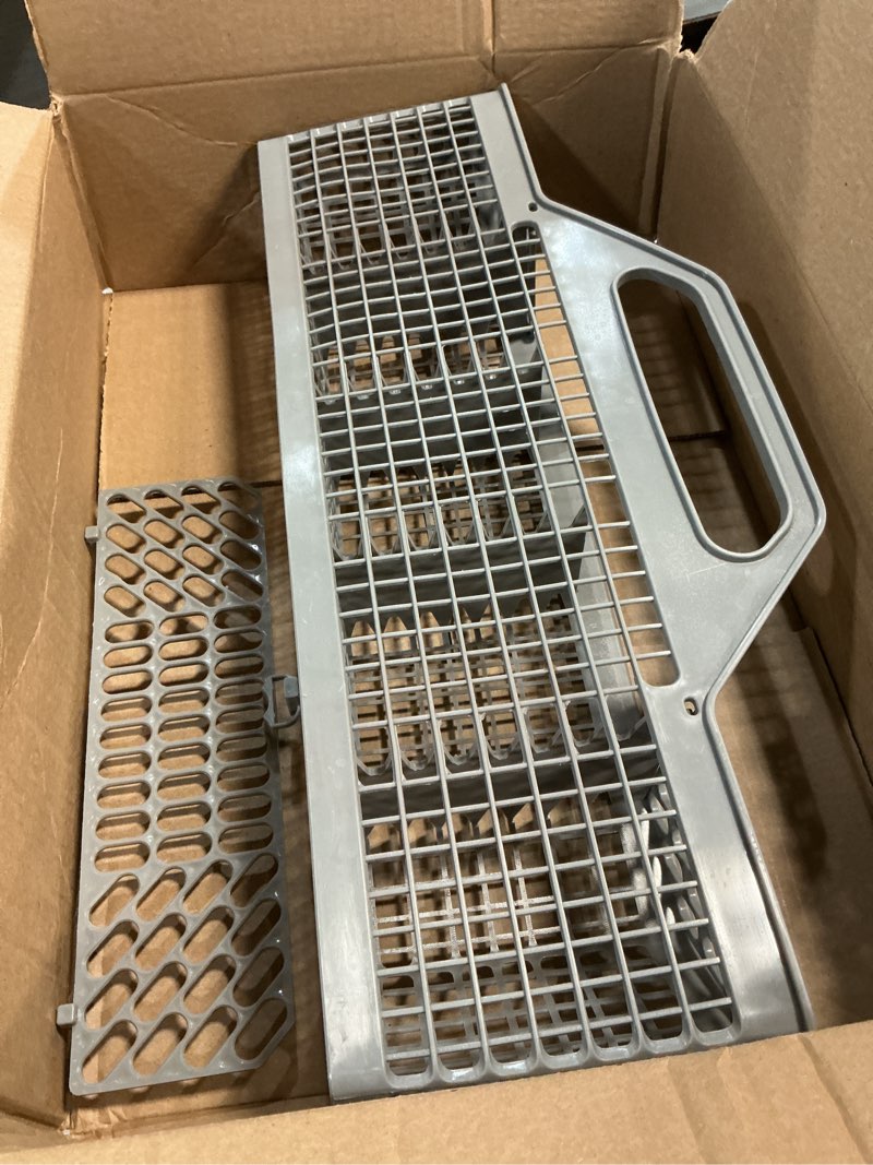 Condition photo showing As Is for universal dishwasher cutlery basket replacement wd28x10128 dishwasher utensil silverware basket, compatible with part no. ah959351, ea959351, ps959351, wd28x10127, wd28x10132