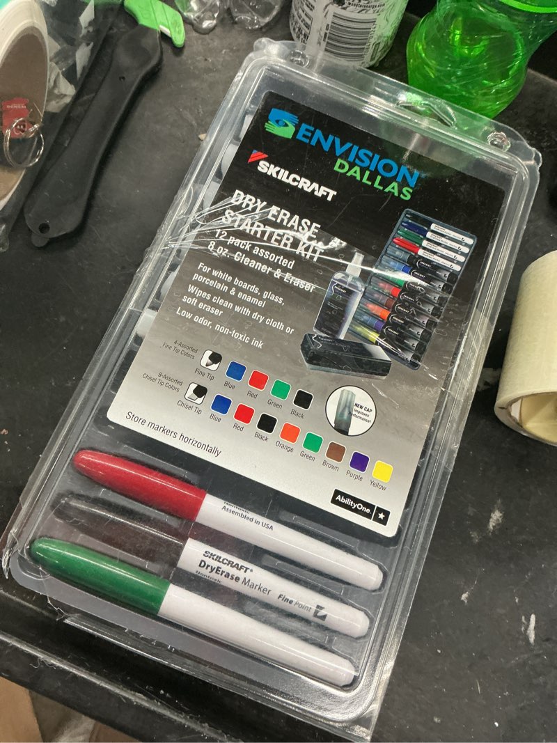 Condition photo showing As Is for abilityone - 7520013656126-12-marker dry erase system - 12 units