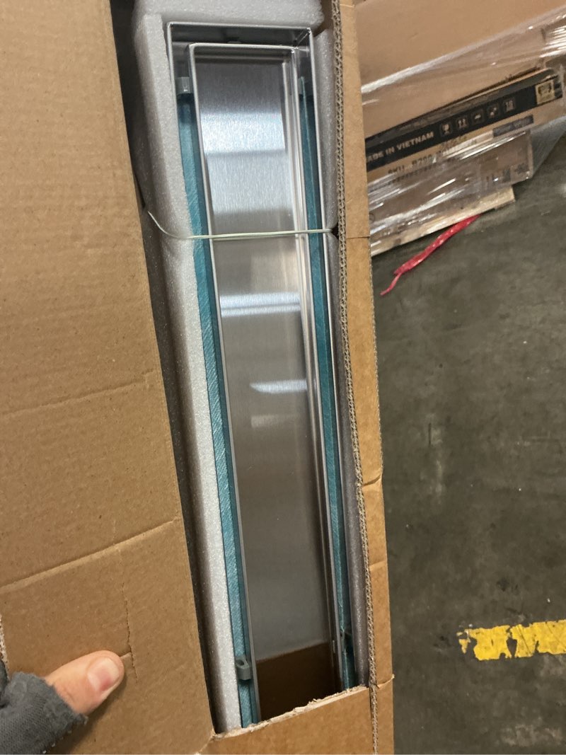 Condition photo showing Good Condition for Neodrain 60-Inch Linear Shower Drain with Tile Insert Grate,Brushed 304 Stainless Steel Rectangle Shower Floor Drain, Linear Drain with Leveling Feet, Hair Strainer Brushed 60 IN