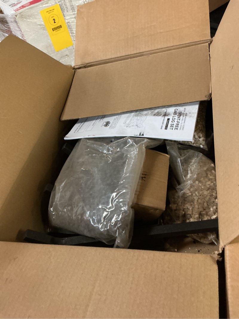 Condition photo showing As Is for Master Forge 18-in 45000-BTU Natural Gas log set