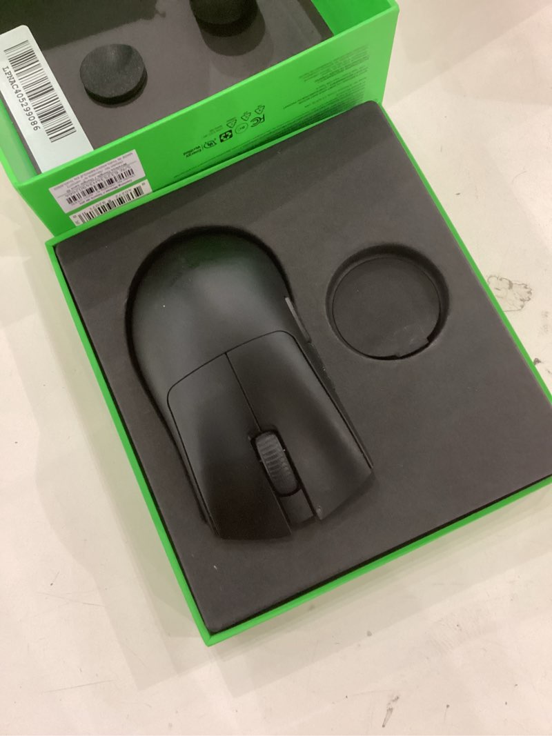 Condition photo showing As Is for Razer DeathAdder V4 Pro Wireless Gaming Mouse: 56g Lightweight - HyperSpeed Wireless Gen-2 - Optical Scroll Wheel - Optical Switches Gen-4 - Focus Pro 45K Sensor Gen-2 - Up to 150 Hr Battery Black