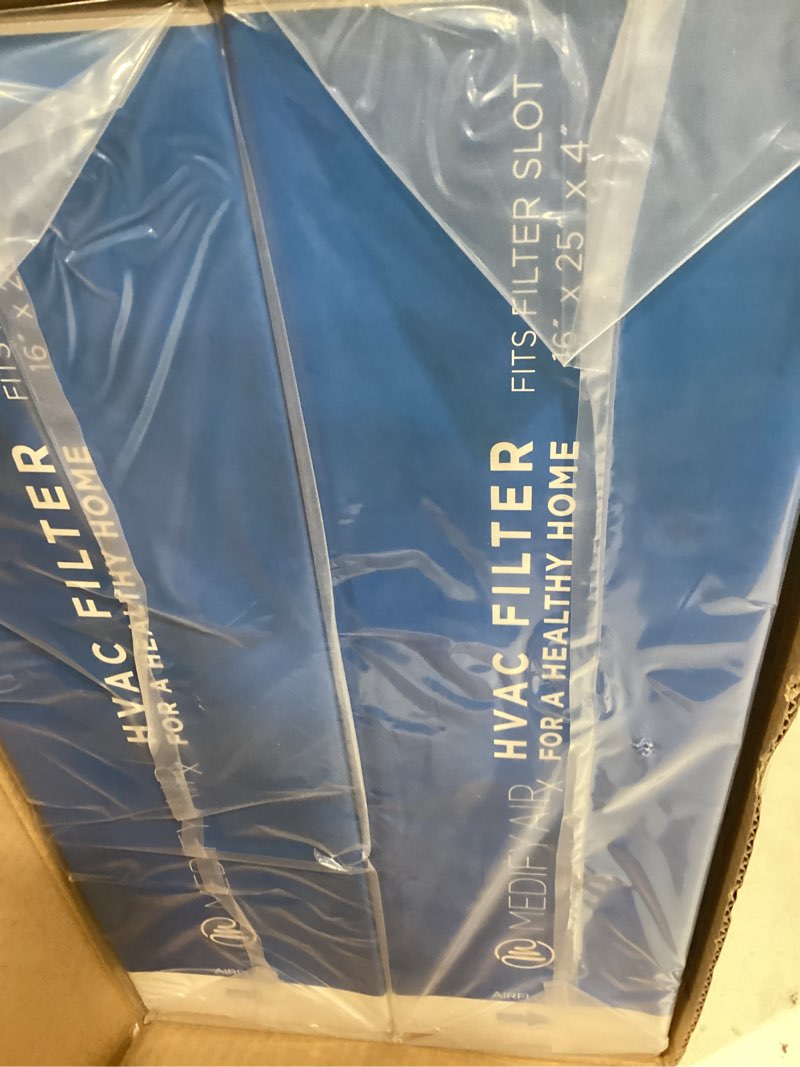Condition photo showing Good Condition for medify air 16x25x4 pleated filter 95% particles hepa air cleaning (merv 14  2-pack)