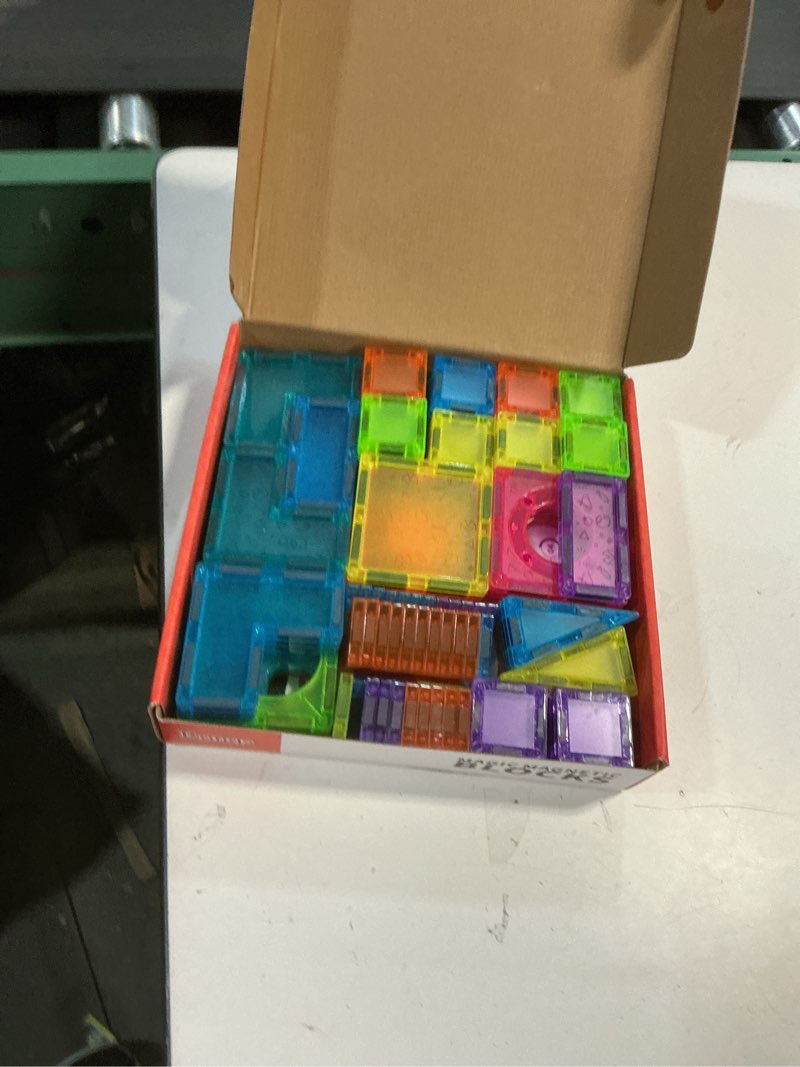 Condition photo showing New/Like New for 250 PCS 3D STEM Educational Magnetic Tiles for Kids Magnetic Blocks for Kids Magnetic Building Blocks Set Christmas