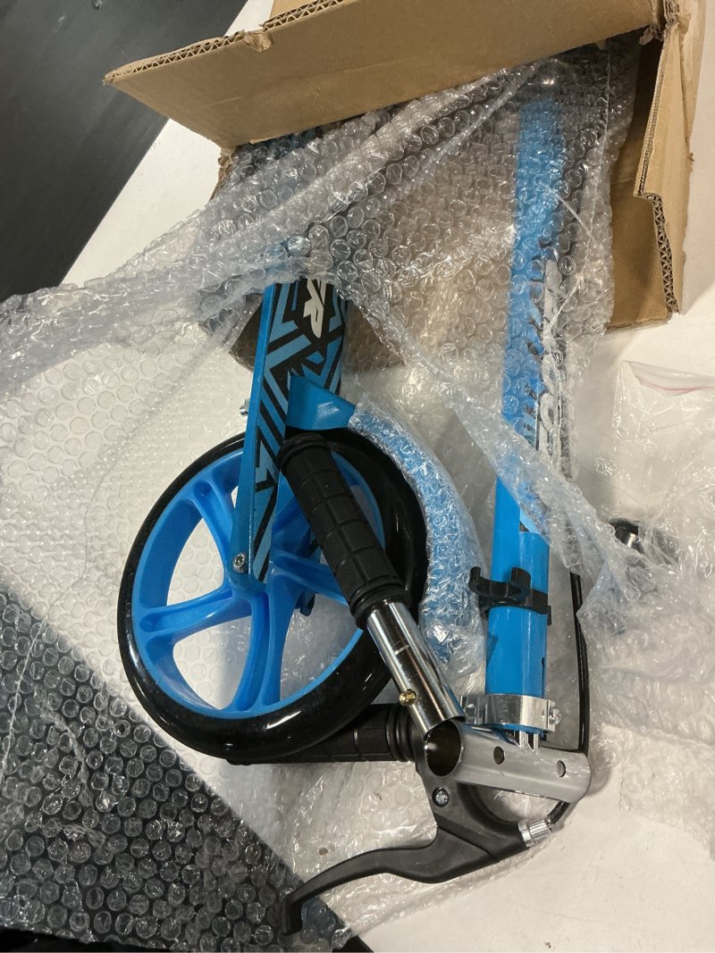 Condition photo showing Good Condition for Scooters for Kids 8-12, Teens & Adults - Lightweight, Foldable, 8-Inch Big Wheels, Hand Brake & Bell, 4 Adjustable Height Levels, 240 lbs Max Load, Perfect for School, Campus and Park Rides Blue