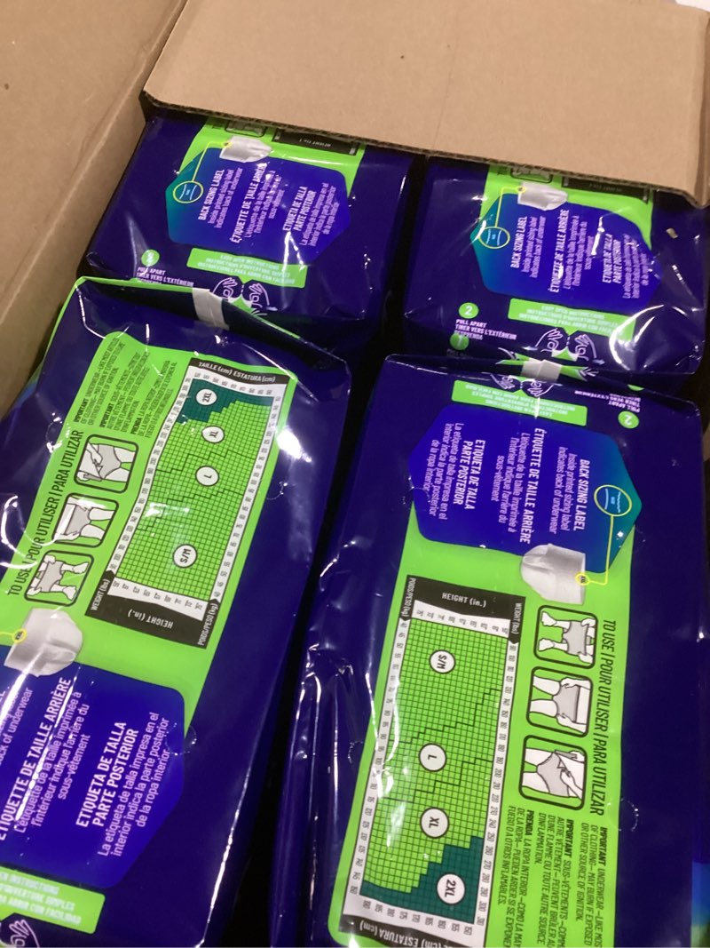 Condition photo showing Good Condition for prevail daily protective underwear - unisex adult incontinence underwear - disposable adult diaper for men & women - maximum absorbency - xx-large - 12 count (pack of 4) xx-large , 12 count (pack of 4)