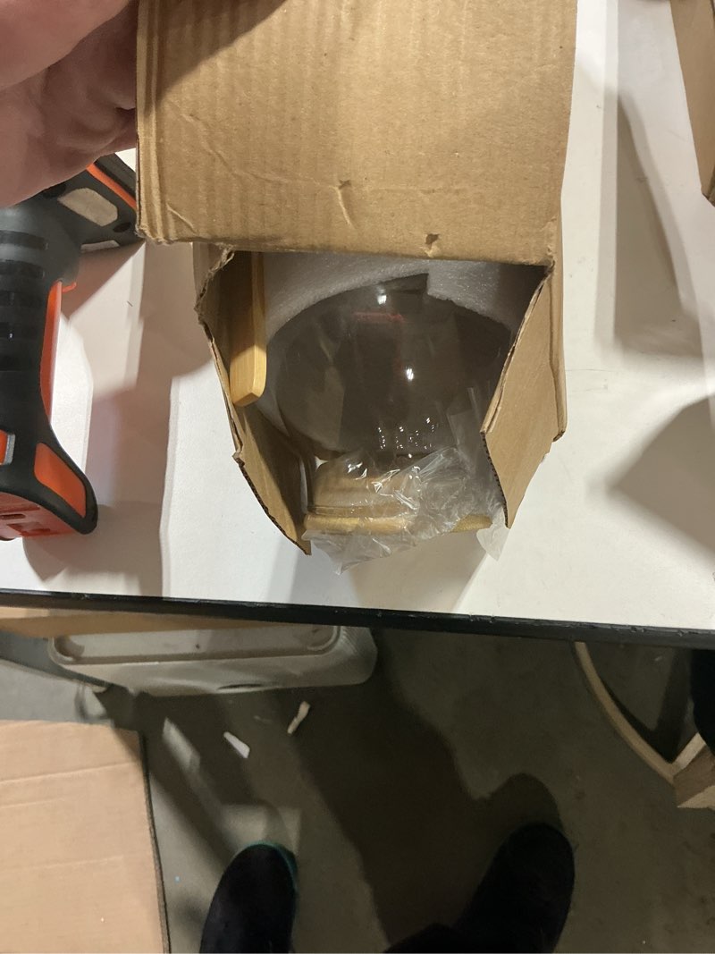 Condition photo showing Good Condition for glass storage jars with bamboo lids and spoon -16 oz airtight storage containers glass jar,wide mouth,leak-proof,comes suitable for coffee beans, tea leaves,grains, dried fruits (small2pcs)
