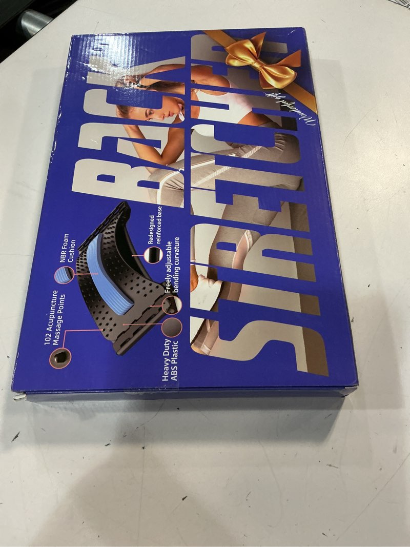 Condition photo showing New/Like New for back stretcher for lower back pain relief, multiple level adjustable arch lumbar back cracker board, back cracking device, back massager for scoliosis, spine decompression support black