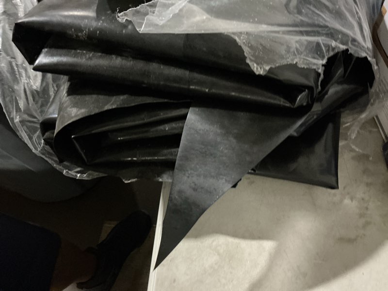 Condition photo showing As Is for hdpe pond liner 13 x 20