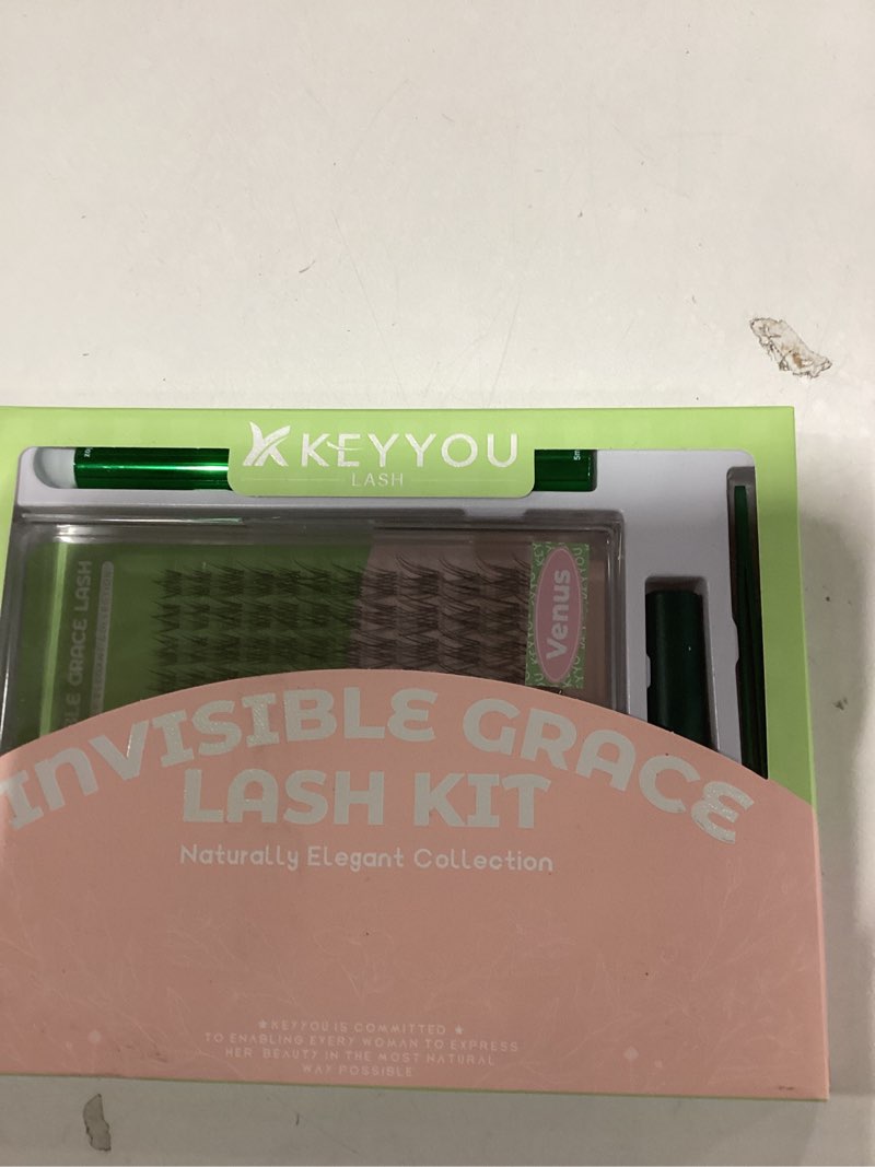 Condition photo showing New/Like New for KEYYOU Venus Lash Clusters Kit Fairy Lash Extension Kit C Curl 120Pcs Eyelash Extension Wispy Natural Invisible Band with Waterproof DIY at Home(Venus-C-8-16MIX) Lash Kit-Venus-C-8-16MIX
