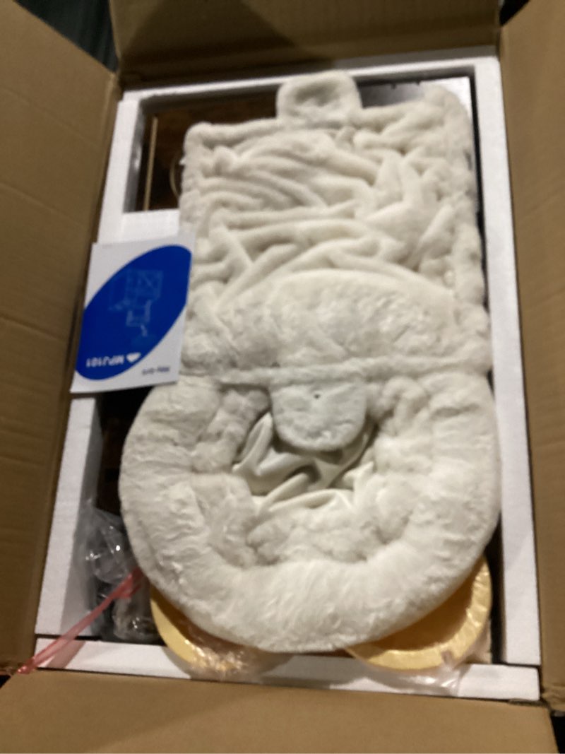 Condition photo showing Good Condition for Hey-brother Cat Tree with XL Litter Box Enclosure, All-in-one Cat Tower for Indoor Cats with Large Hammock, Bed, Food Station, Scratching Posts, Modern Style Pet Furniture, Rustic Brown MPJ101SR