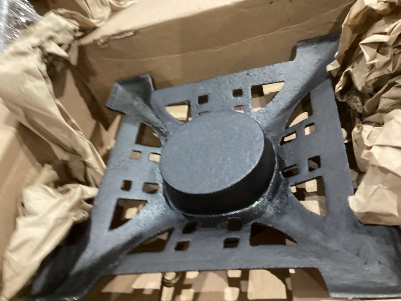 Condition photo showing As Is for Huwena Christmas Tree Stand with Water Reservoir 8ft Christmas Tree Holder Real Xmas Artificial Trunks Stand Fits Up to 5" Pine Holder Base Cast Iron for Xmas Rustic Decoration Square (Black,Vintage)