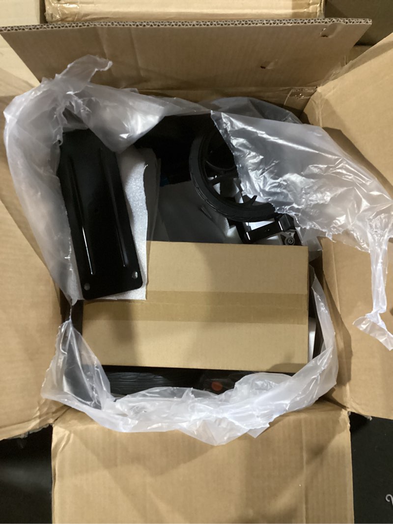 Condition photo showing New/Like New for aojin knee scooter for adults for footinjuries, 300lbs capacity, all terrain foldable knee scooter walker with bag, 13" wide pu seat, compact crutches alternative (blue)