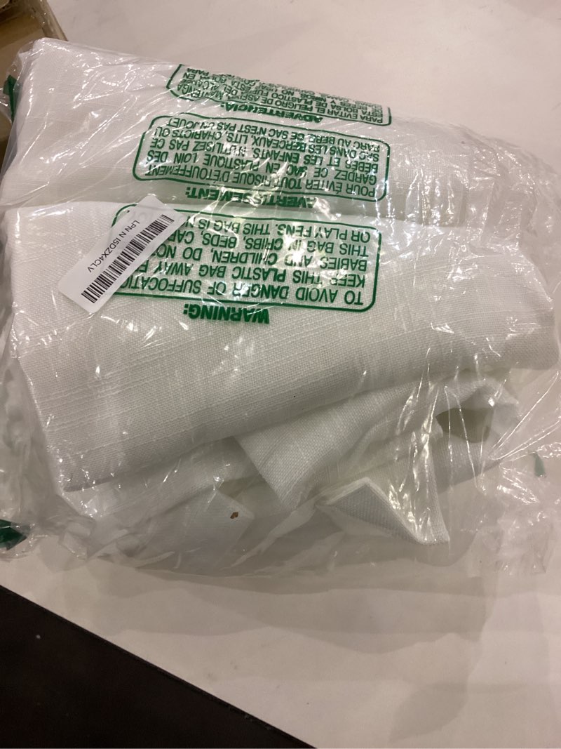 Condition photo showing Good Condition for VOILYBIRD Off White Linen Curtains 96 Inch Length Tab Top Window Treatment Panel Drapes for Living Room W52 x L96