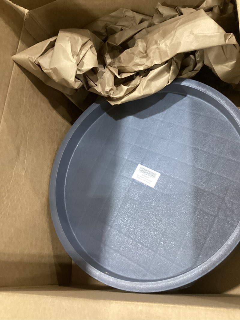 Condition photo showing Good Condition for 15.5 inch planter caddies rolling saucer caddy with wheels, heavy duty wheeled stand for potted plant, round coaster roller base tray with casters, flower pot dolly holder for indoor outdoor 15.55" gray
