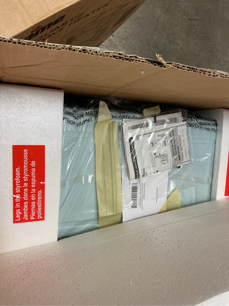 Condition photo showing As Is for duraflame Infrared Quartz Electric Stove Heater - DFI-591-11 - Sky Blue