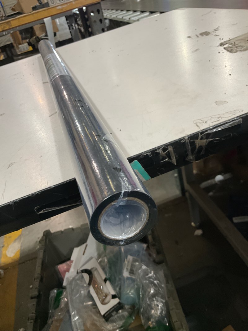Condition photo showing New/Like New for 100% total blackout window film with 4 tools,static cling and easy to install, window darkening film, heat control, uv and light blocking,privacy protection-total black 31.49"x78.7" black-0vtl 31.49"x78.7"