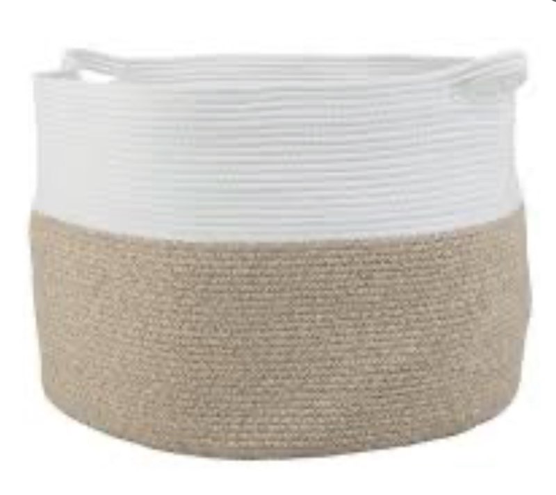 (Similar to stock photo) ome-Complete Extra-Large Rope Basket for Laundry, Blankets, 