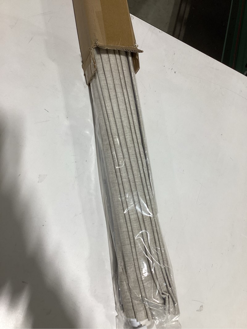 Condition photo showing Good Condition for lazblinds no tools no drill cordless roman shades for windows, blackout thermal insulated uv blocking window blinds, room darkening fabric blinds for indoor windows, 34'' w x 64'' h, beige blackout - beige 34" w x 64" h