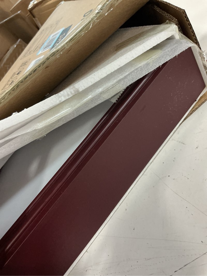 Condition photo showing Good Condition for refgy large flag display case for 5x9.5' folded veteran burial flag, wooden triangle shadow box with high transparency acrylic cover, memorial flag frame for wall mount or tabletop, mahogany,sh2503-rd