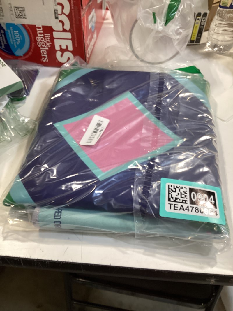 Condition photo showing New/Like New for mahjong mat for table, mah jongg mat with printed rules 31.5x31.5in - american mahjong table cloth anti-slip noise reduction foldable gaming mat for poker dominoes - turquoise lotus