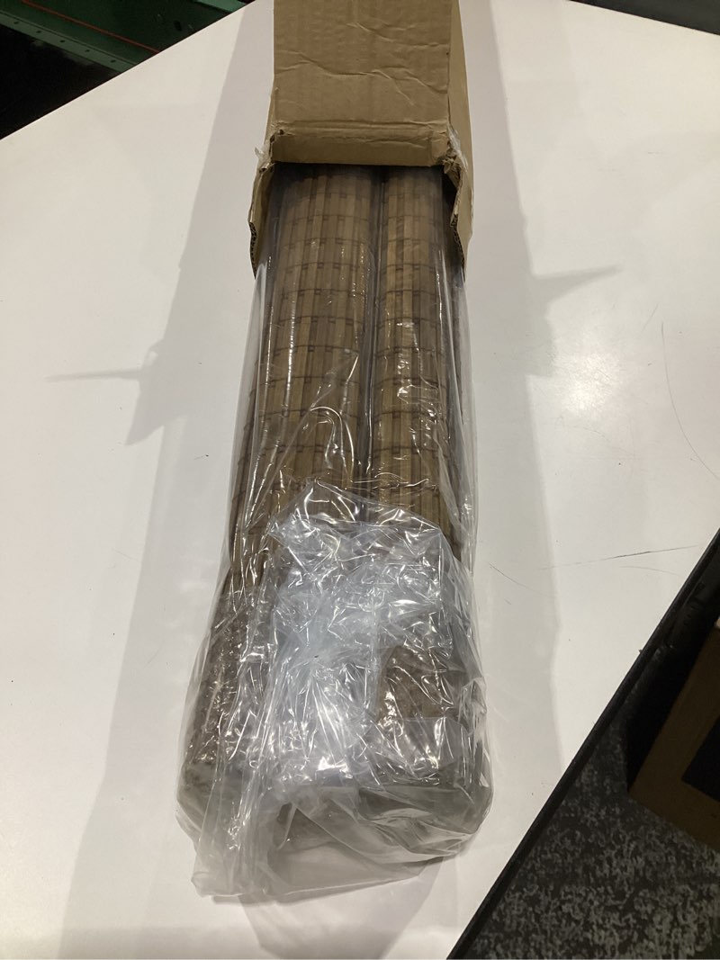 Condition photo showing Good Condition for LazBlinds Cordless Bamboo Roman Shades, Privacy Blinds for Interior Windows, Room Darkening Roll Up Bamboo Blinds for Home & Patio, 36" W x 64" H, Highfield Teak