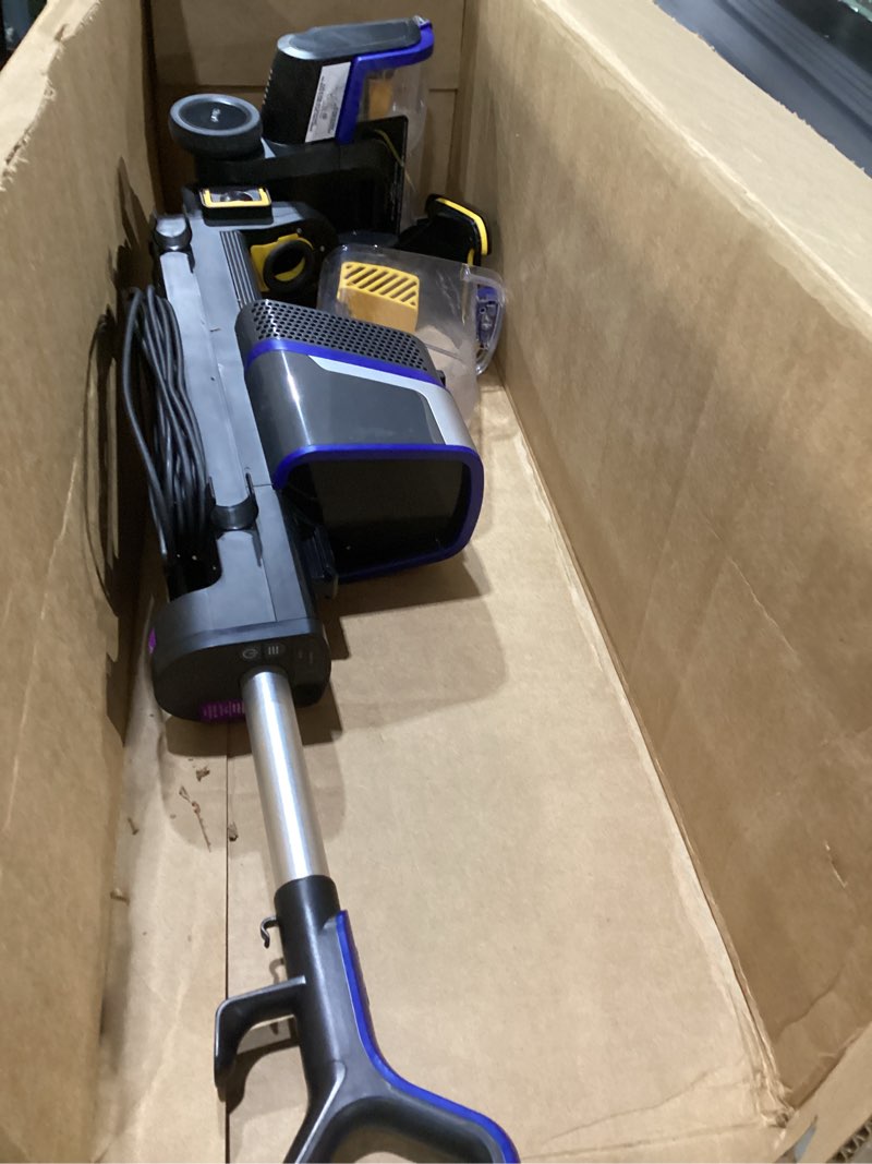Condition photo showing As Is for shark carpetxpert hairpro | upright carpet, area rug & upholstery cleaner | carpet shampooer | handheld spot & stain eliminator | pet hair pickup & odor removal | 2 cleaning tools | cobalt | ex251brn hairpro + spot & stain, not tested, used