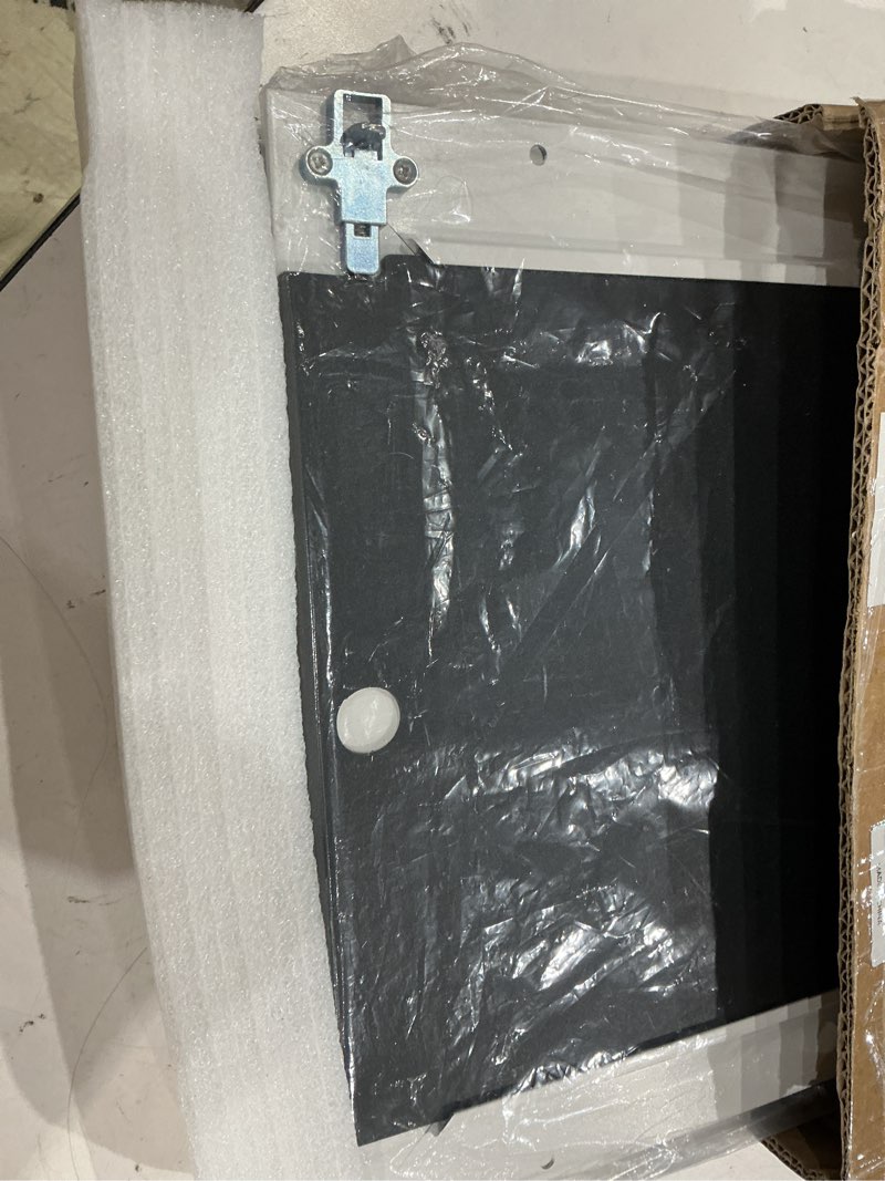 Condition photo showing As Is for dog door for door all aluminum 3 flaps white, large dog doggy doggie door, heavy duty pet door for dogs, with insulation flap and lockable closing panel, durable rust resistant, for pets up to 110lbs