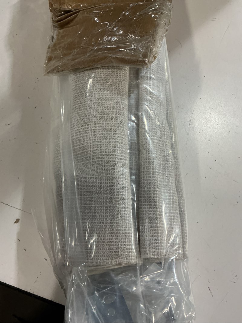 Condition photo showing New/Like New for cordless blackout roman shades, fabric shades for windows, washable roman blinds for indoor windows, french doors, bedroom, 34.5w x 48h inches beige white-beige liner 34.5"w x 48"h