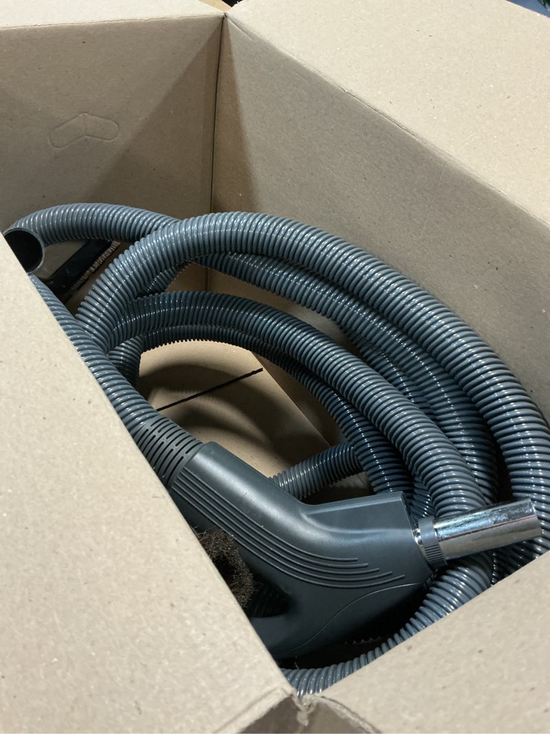 Condition photo showing As Is for drainvac central vacuum system kit – standard central vacuum set with 30-ft hose, adjustable telesco