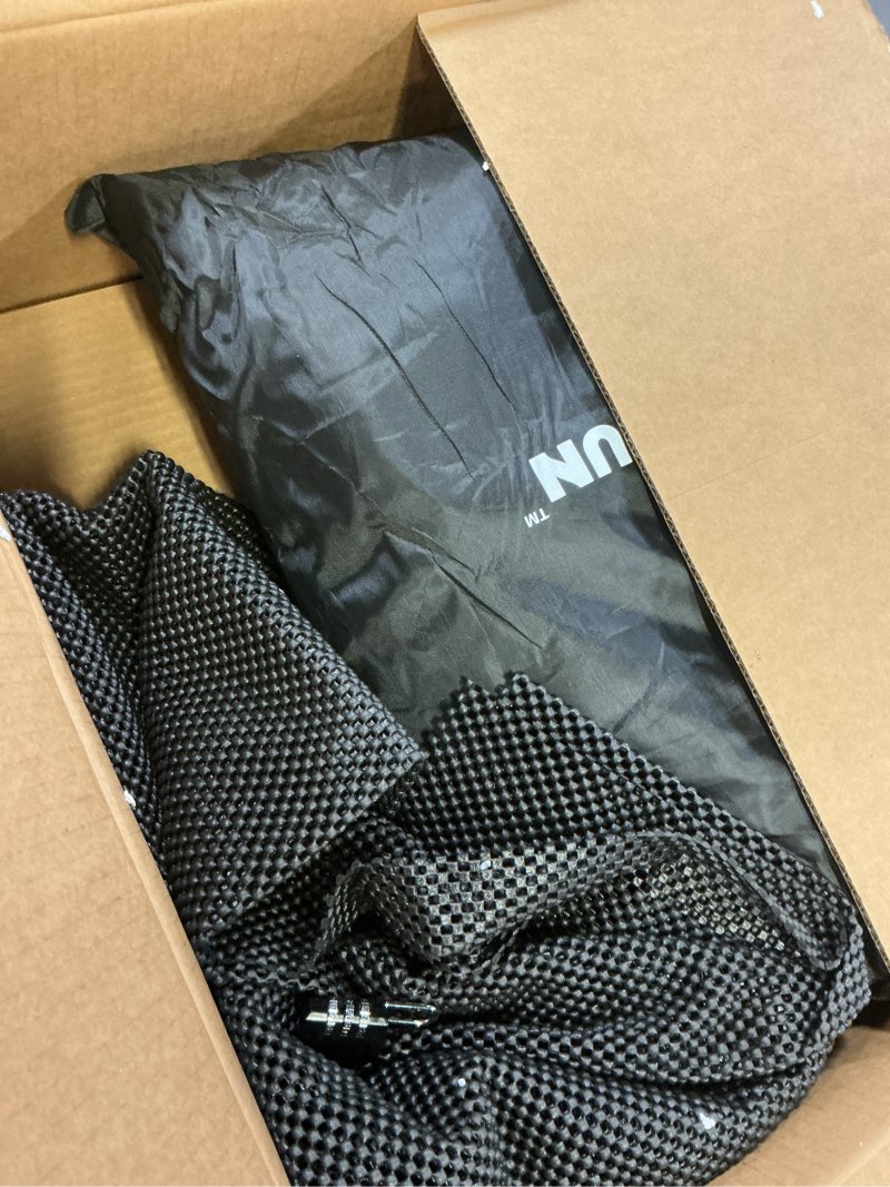 Condition photo showing Good Condition for kingfun car rooftop cargo carrier bag, waterproof 15 cubic feet car roof luggage carrier for all vechicles with/without racks, includes anti-slip mat, 8 reinforced straps, 6 door hooks,luggage locks