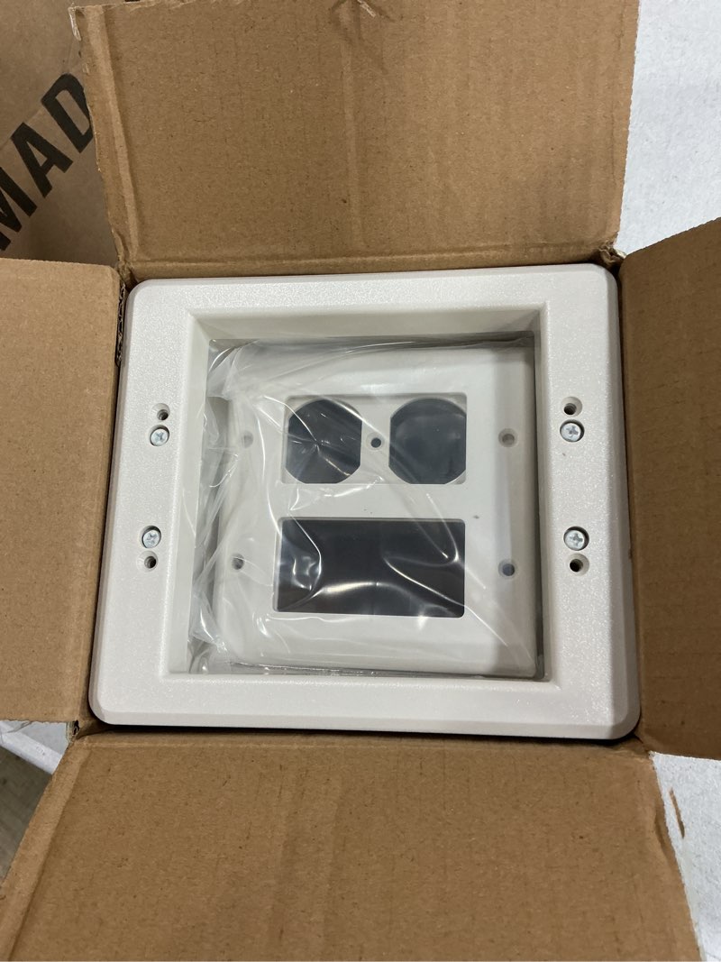 Condition photo showing Good Condition for tvbu505-1 recessed outlet box, recessed electrical box for wall mount tv, outlet mounting box for new construction&retrofit projects, wall outlet box with duplex & decorator style covers,2-gang 2-gang, 1 pack