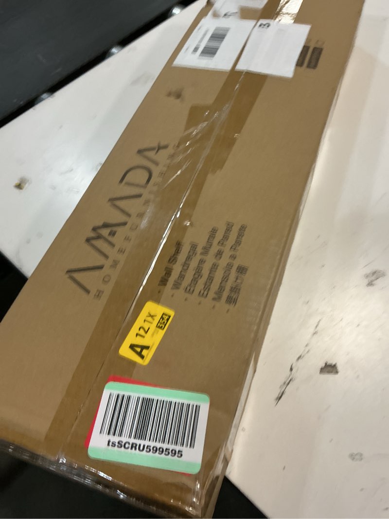 Condition photo showing New/Like New for amada homefurnishing floating shelves wall mounted, 24 x 7 inch wall shelves for bathroom, bedroom, living room, black shelves set of 2 - amfs05 | wall shelves, for bathroom, bedroom, living room, shelves black 24 inches