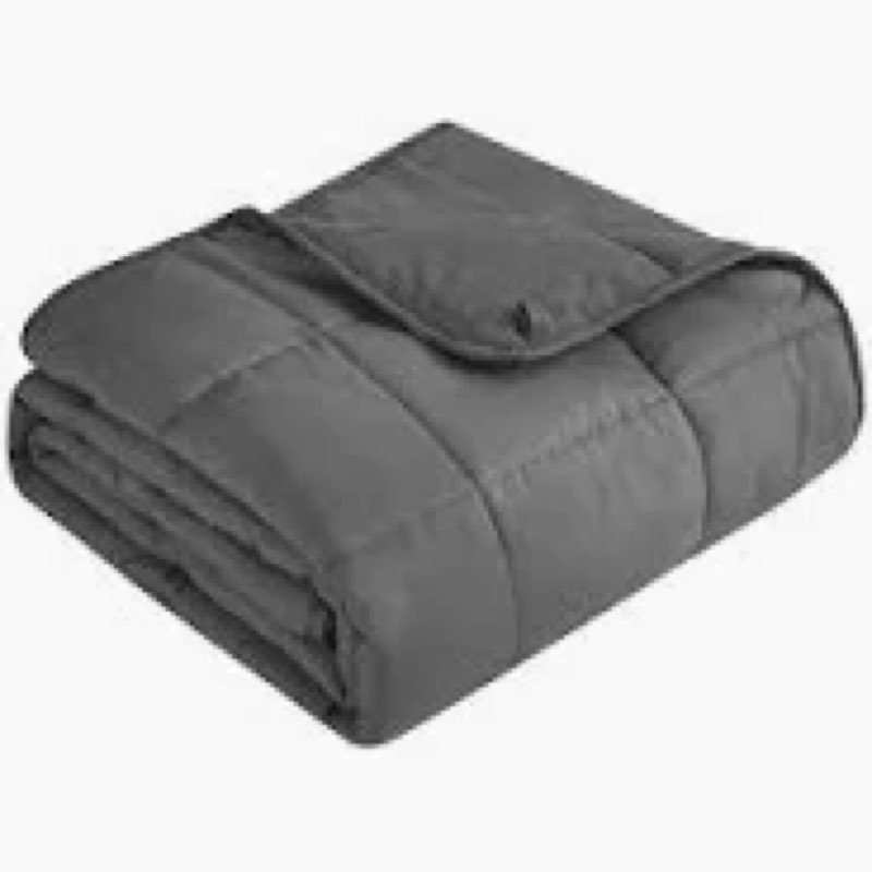 yescool Weighted Blanket for Adults (20 lbs, 48" x 72", Grey) Cooling Heavy Blanket for Sleeping Per