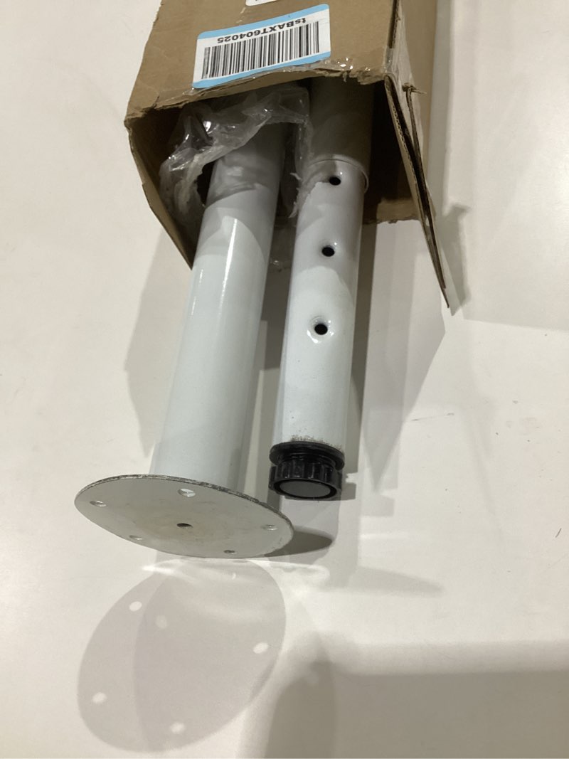 Condition photo showing As Is for foroiron adjustable table legs,metal adjustable height desk legs,adjustable furniture legs for table computer desk dining table office desk(white) (2 pcs 22" -35.5")