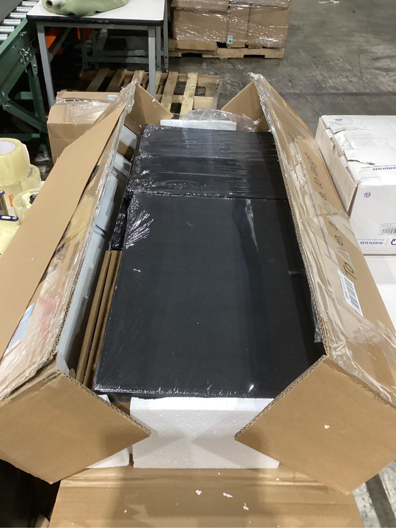 Condition photo showing Good Condition for Huuger 63 Inch Dresser for Bedroom, Long Dresser with 10 Fabric Drawers, Large TV Stand for 55, 65, 70 Inch TV, Toy Storage Organizer for Closet, Charcoal Black Wood Grain Print