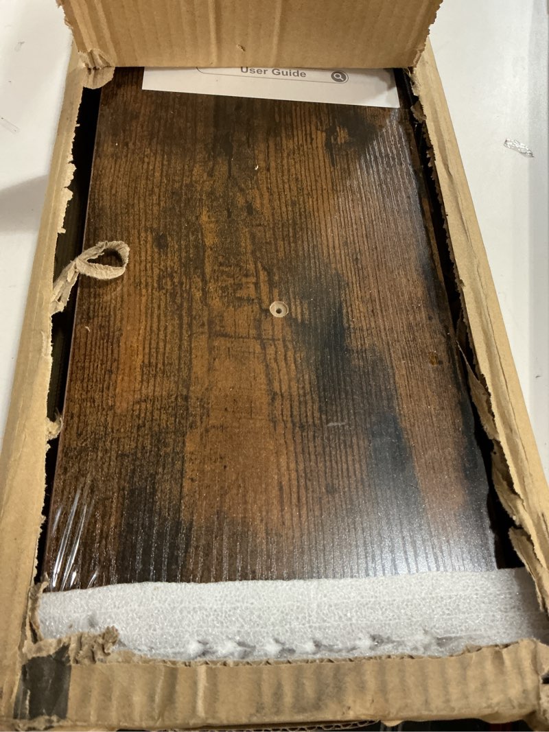 Condition photo showing New/Like New for BAYKA Floating Shelves, 22.5 inches Rustic Wood Wall Shelves for Bathroom?Bedroom, Living Room, Kitchen & Book, Hanging Display Decor Organization Shelf with 22 lbs Capacity (Rustic Brown) B. Rustic Brown - Americana Farmhouse Style 22.5inches