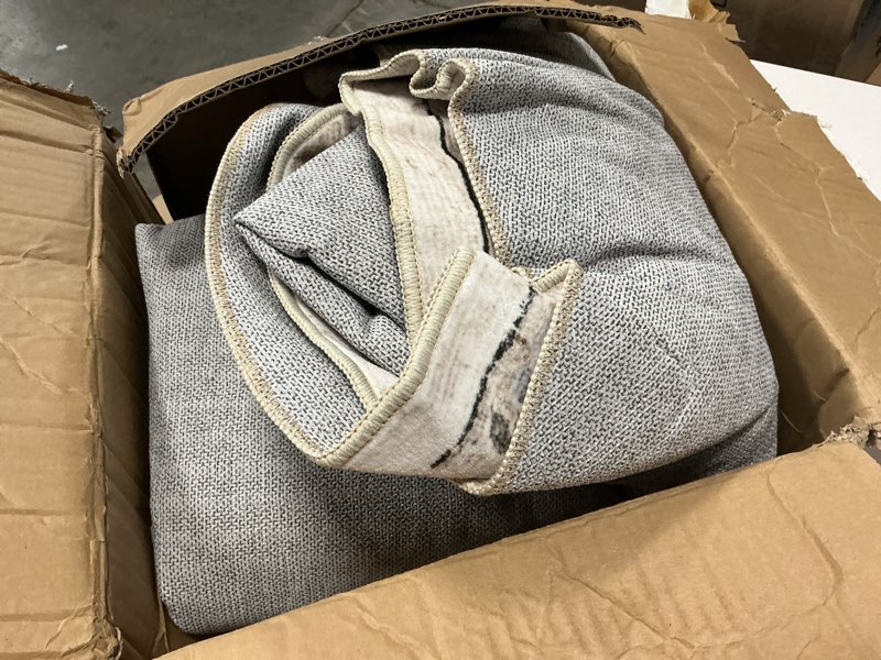 Condition photo showing Good Condition for tortania 8' round area rug living room rugs - washable boho rug vintage oriental distressed farmhouse large thin indoor carpet for bedroom under dining table home office - brown blue 8' (round) brown blue
