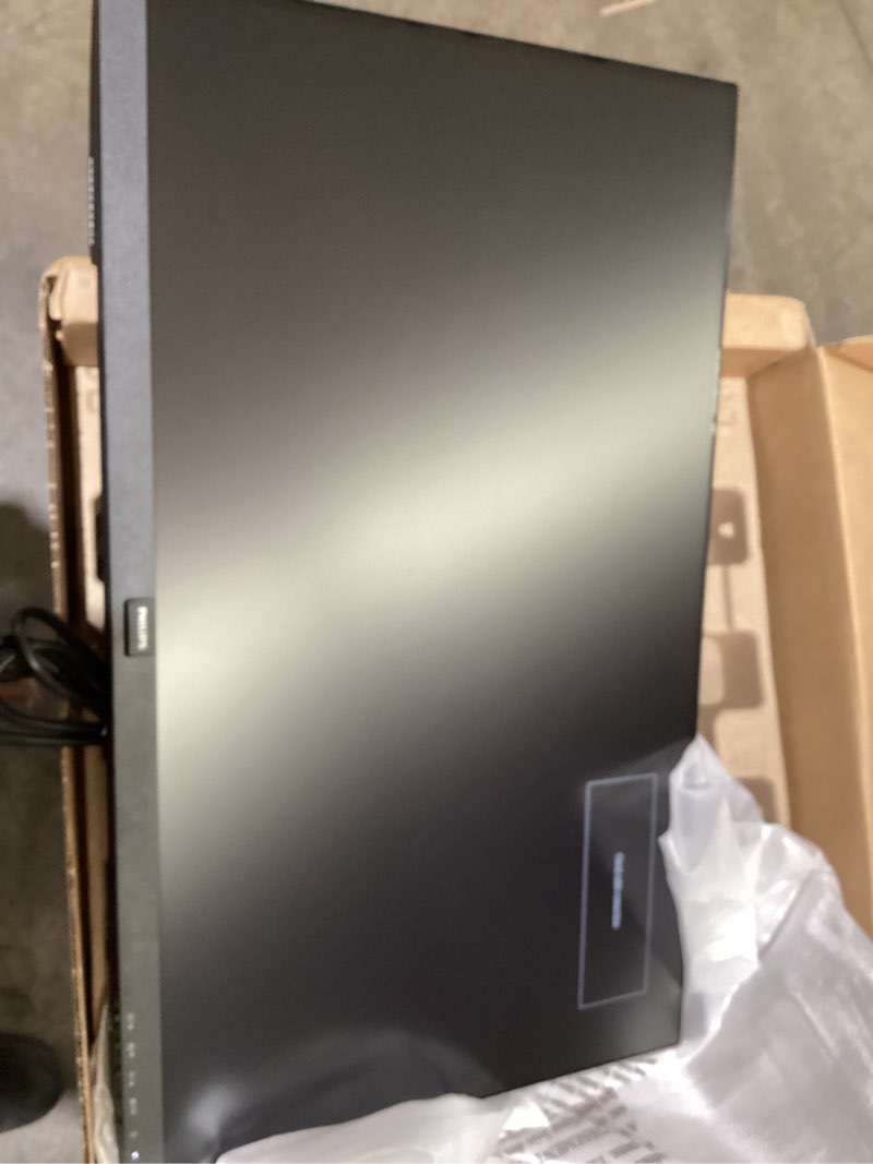 Condition photo showing As Is for philips 271v8lb 27" framless full hd (1920 x 1080) 100hz monitor, vesa, hdmi x 1, vga port x1, eye care, 4 year advance replacement warranty 27 inch 100hz
