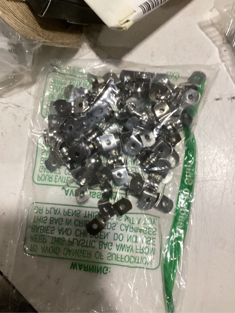 Condition photo showing Good Condition for hordion 50pcs 5/16" two hole strap u bracket, m8 rigid pipe strap stainless steel conduit clamp for fixing pipe