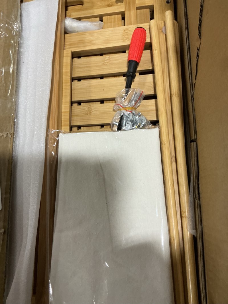 Condition photo showing As Is for Oceanstar Spa-Style Bamboo Laundry Hamper