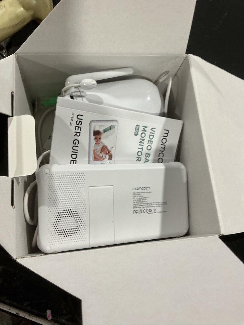 momcozy video baby monitor, 1080p 5" hd baby monitor with camera & wall mount, infrared night vision