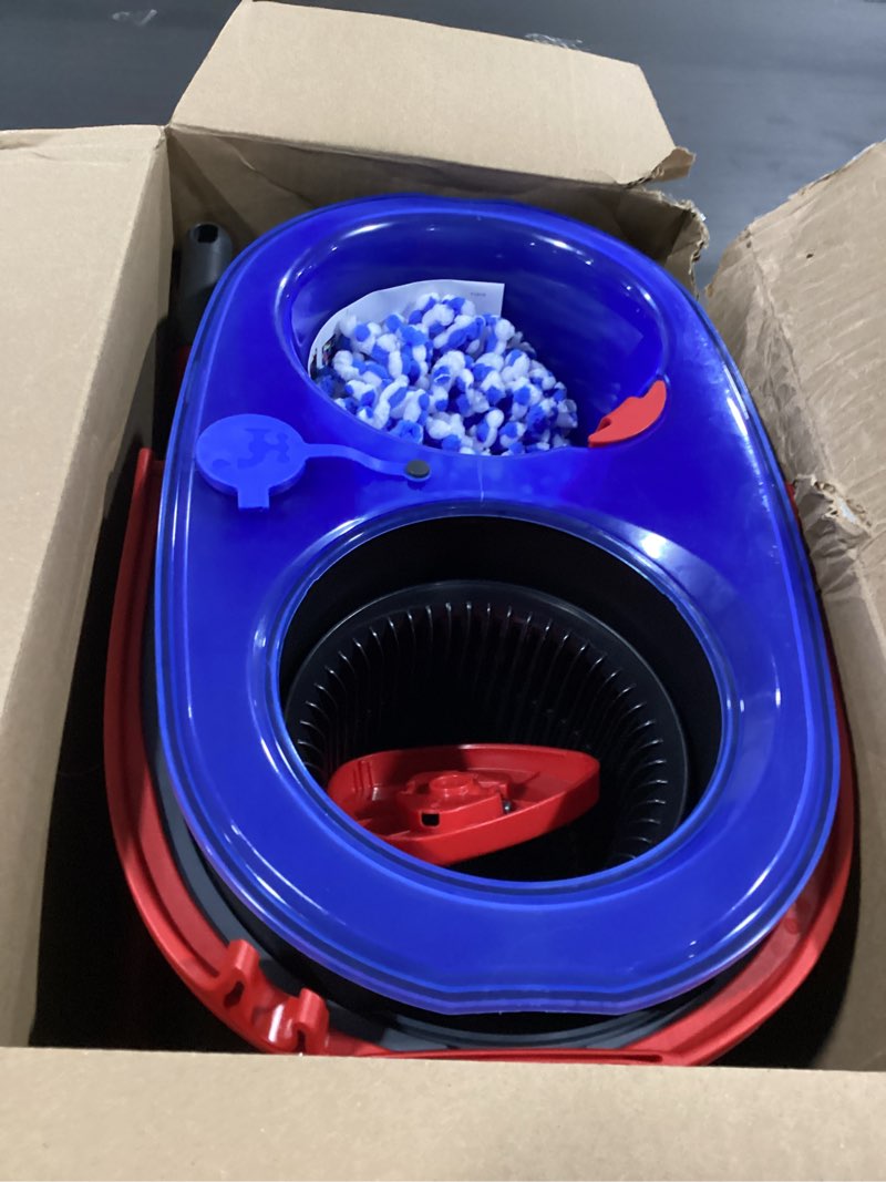 Condition photo showing Good Condition for o-cedar rinseclean spin mop & bucket system | clean with water | removes 99% of bacteria