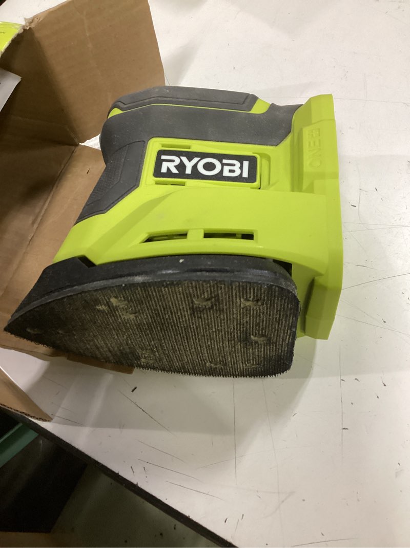 Condition photo showing As Is for one+ 18v cordless corner cat finish sander (tool only)