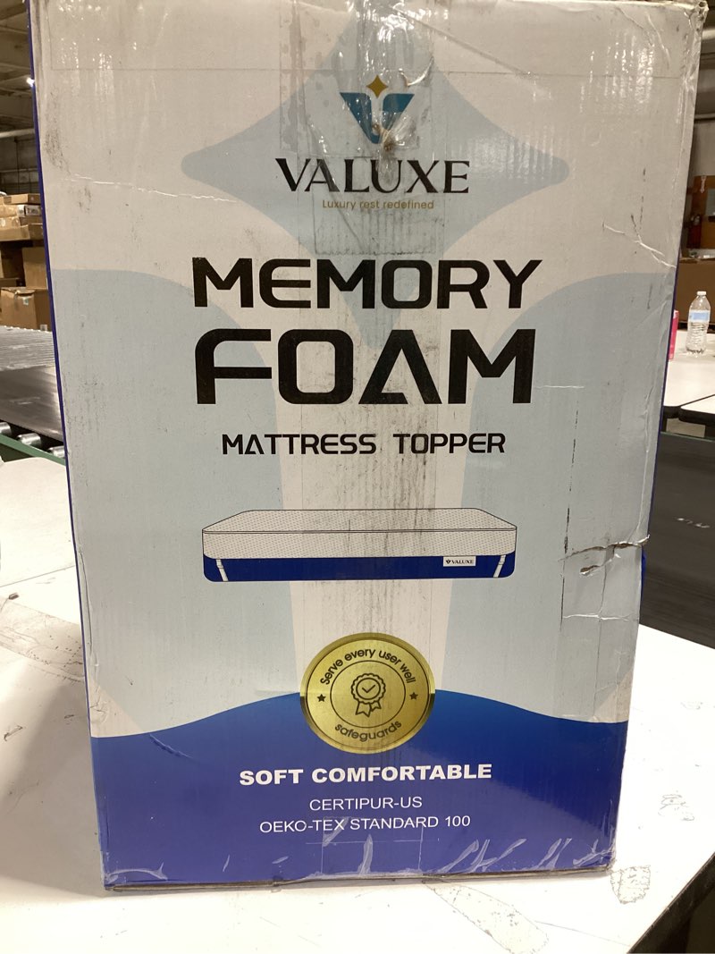 Condition photo showing New/Like New for 3 Inch Gel Memory Foam Mattress Topper Full Size High Density Cooling Pad Pressure Relief Bed Topper (with Removable & Washable Bamboo Cover) Full 3 Inch White