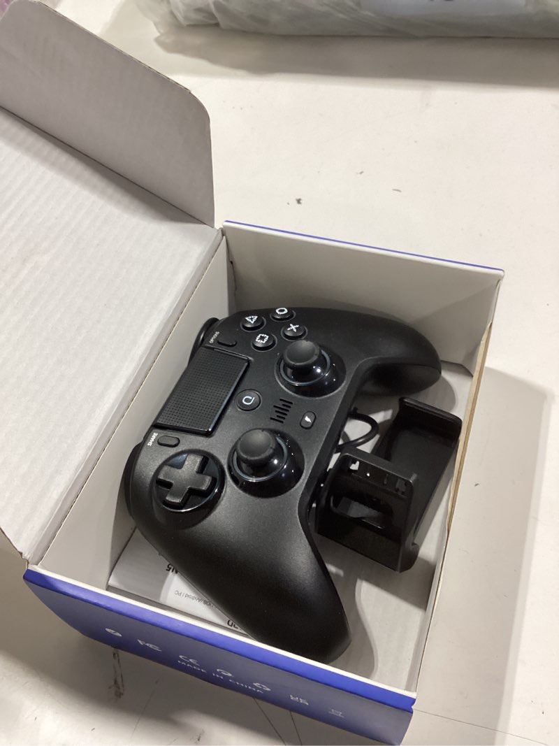 Condition photo showing Good Condition for qrd spark n5 wireless controller for ps4 pro slim ps3 ps2 steam deck pc windows mac tv box, halleffect gamepad joystick with 3.5mm audio port+speaker+mic, macro n1+n2, turbo speed up,ps4 controller