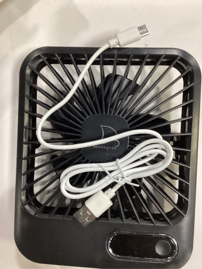 Condition photo showing Good Condition for Cruise Fan Cabin Approved - Magnetic Hook Included To Hang On Walls - Portable USB Rechargeable & Plug-In, Timer Function & 5-Speed Adjustable, White Noise, Long Battery Life, Perfect for 2025 Cruises Black - 2000mAh Battery