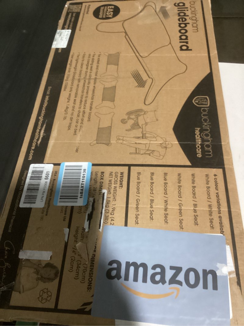 Condition photo showing New/Like New for buckingham glideboard transfer board wheelchair accessories mobility aids wheelchair transfer seat disability aids for elderly and disabled mobility aids for the home bath board furniture transfers white/green