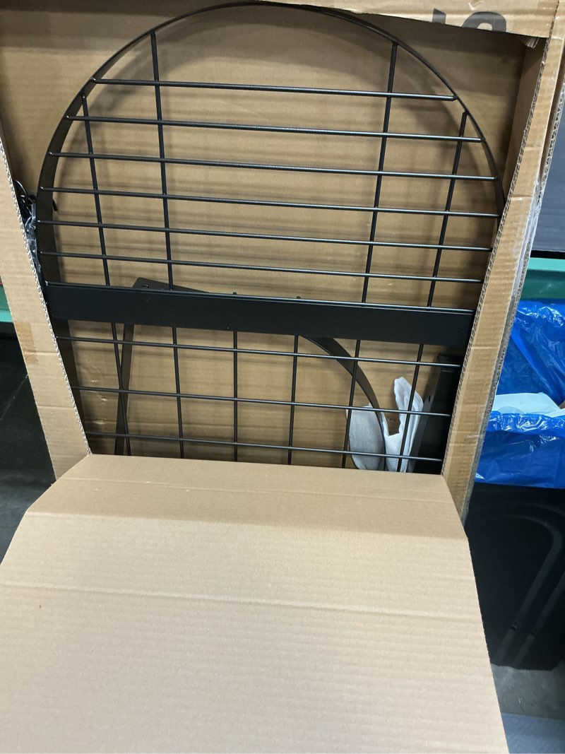 Condition photo showing Good Condition for kes 48 inch large ceiling pot rack with lid organizer, oval heavy duty hanging pot rack ceiling mount for kitchen over island, cast iron pan hanger with 20 hooks, 16" & 24" joist mount, matte black