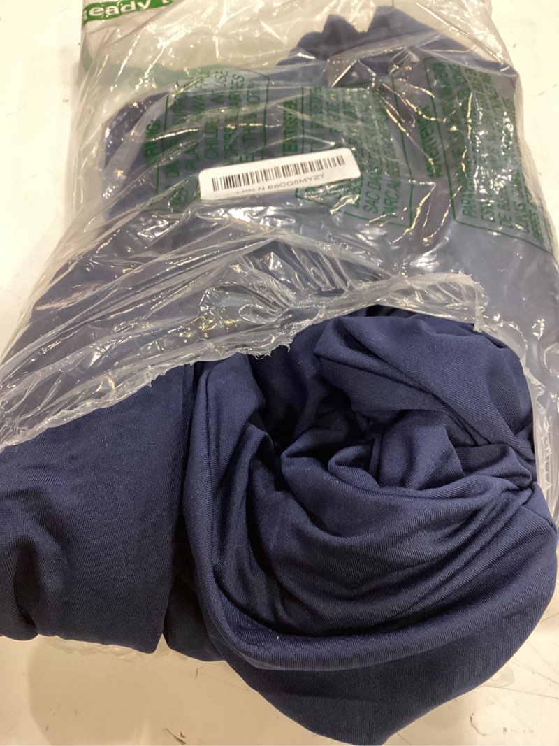 Condition photo showing Good Condition for holidayideas cocktail table covers, 2 pack - fitted stretch spandex square corners cocktail tablecloths (navy, fit for 30"-32" diameter x 43" height tables) navy 2
