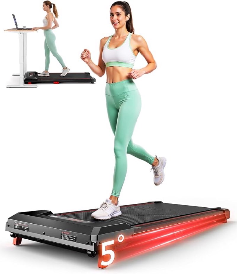 walking pad with incline,xbd under desk treadmill for home small office,2.5hp low noise portable treadmill with 330 lbs capacity,remote control and led display